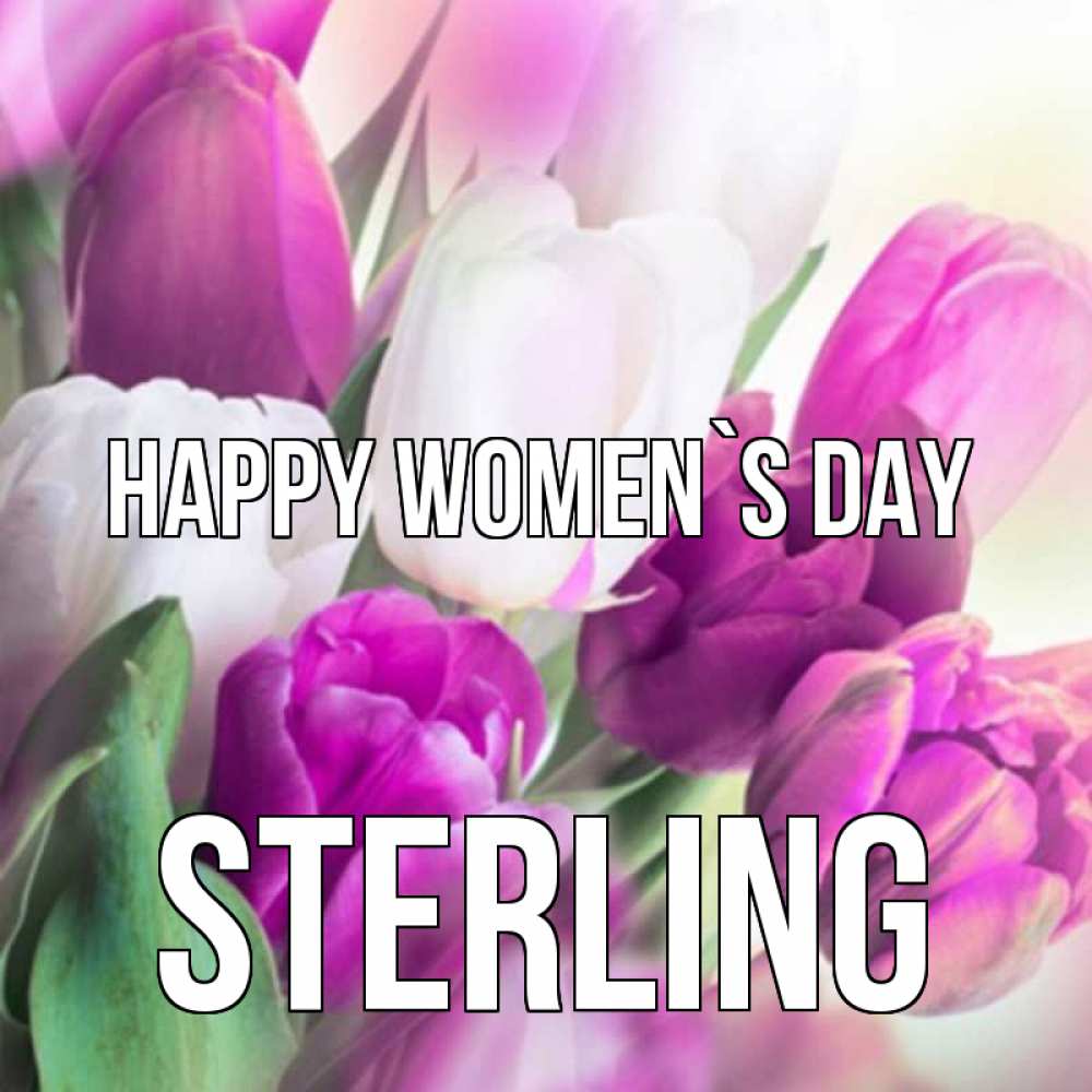 Greetings card с именем, Sterling happy women`s day весна 1 Greetings with text for free download 